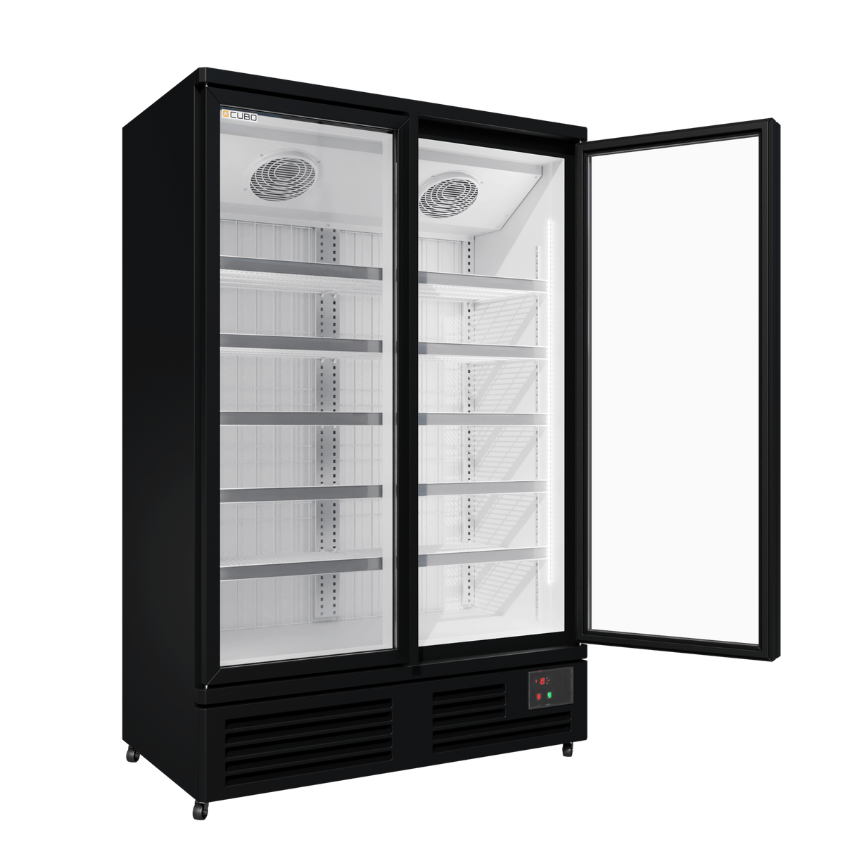 CUBO Display Freezer 810L - 2 Door - 10 Shelves - Glass Door - White Interior - CS-SU13W