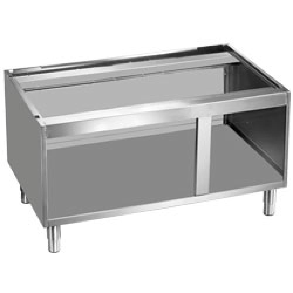 Diamond Open base on removable feet in stainless steel - N77/BA11-NR