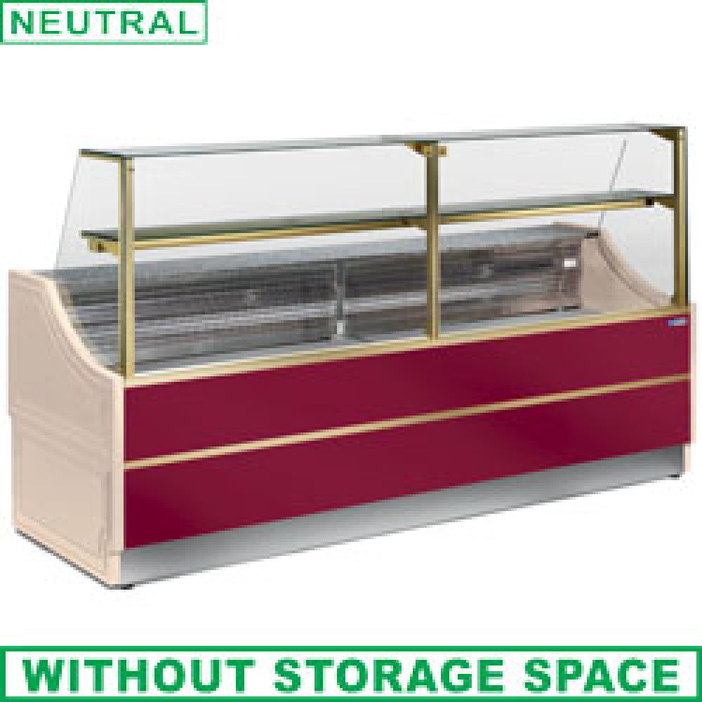 Diamond Refrigerated glass display - Neutral model "OL Orléans" staight panel 90°, without storeroom - OL250/C2-NN