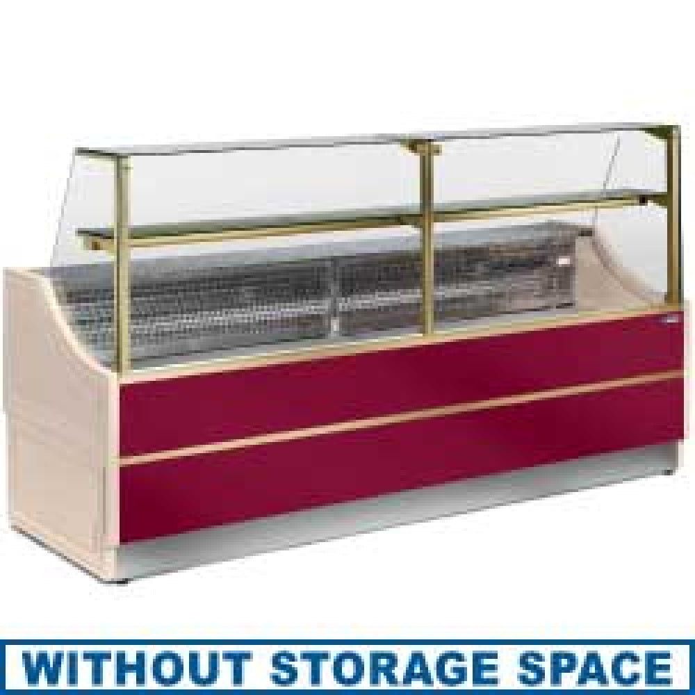 Diamond Refrigerated glass display straight panel 90°, without storeroom - OL104/C2