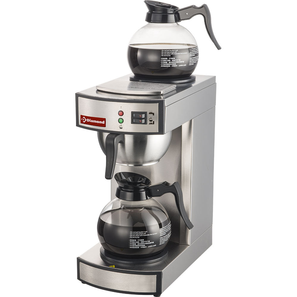 Diamond Coffee Perkolatormaschine - 1 Gruppe + 2 Heizplatten - Halbautomatisch - PCF-S2/F