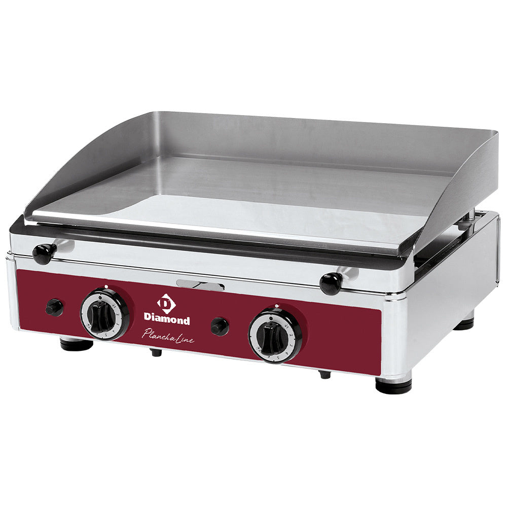 Diamond Smooth cooking surface, chrome coated, gas - PLANCHA/2CR-N