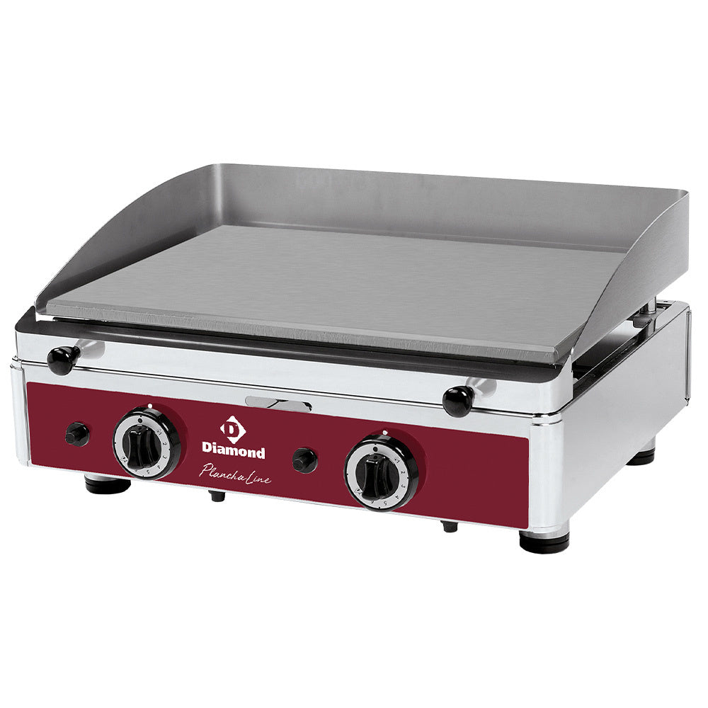 Diamond Smooth cooking surface, gas - PLANCHA/2-N