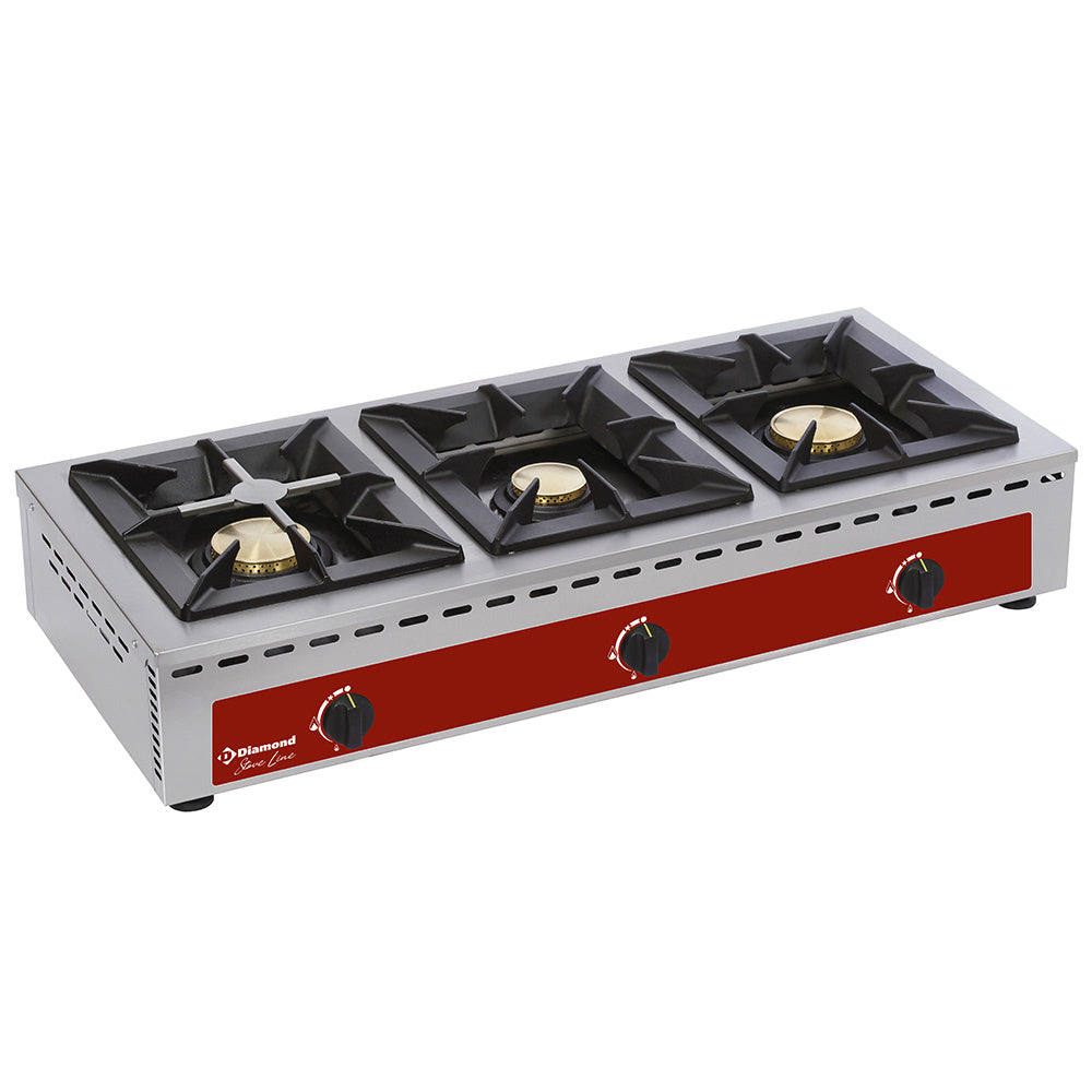 Diamond Table range - 3 branders (7+5+7 kW) - RF3G/Q