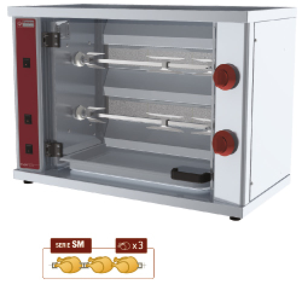 Diamond Gas kippenrooster, 2 spitten (6 kippen) KLEIN - RVG/2-SM