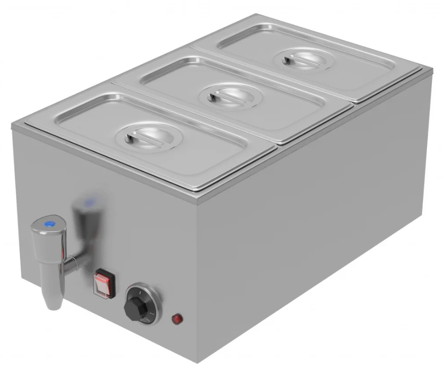 CUBO Bain Marie 3 x 1/3 GN Wet Well CS-3PBM