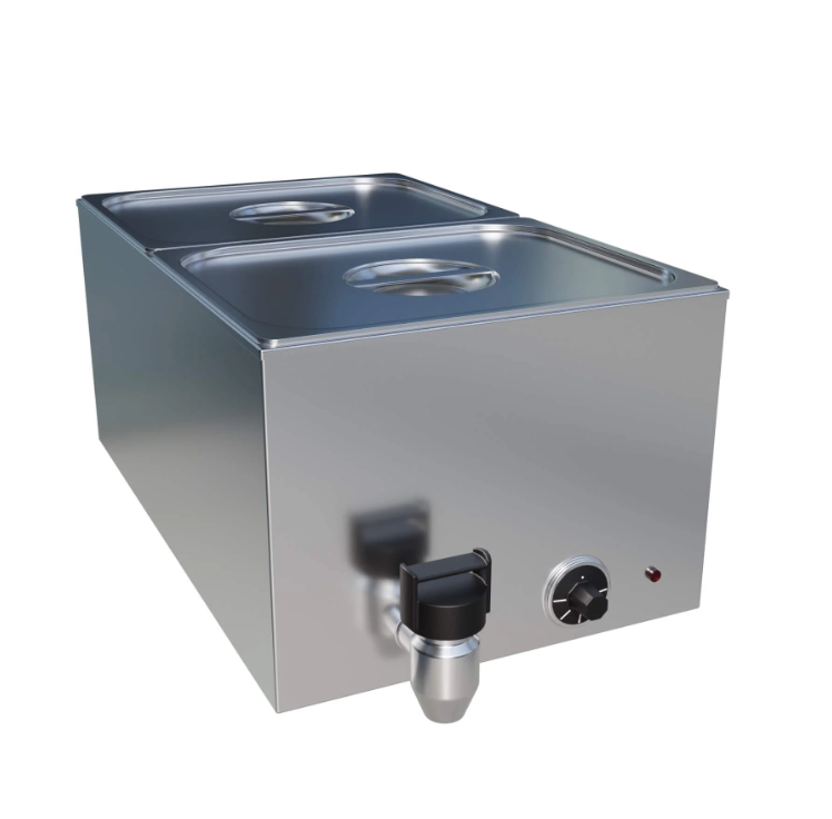 CUBO 2 x 1/2 GN Wet Well Bain Marie Vierkant CS-2PBM