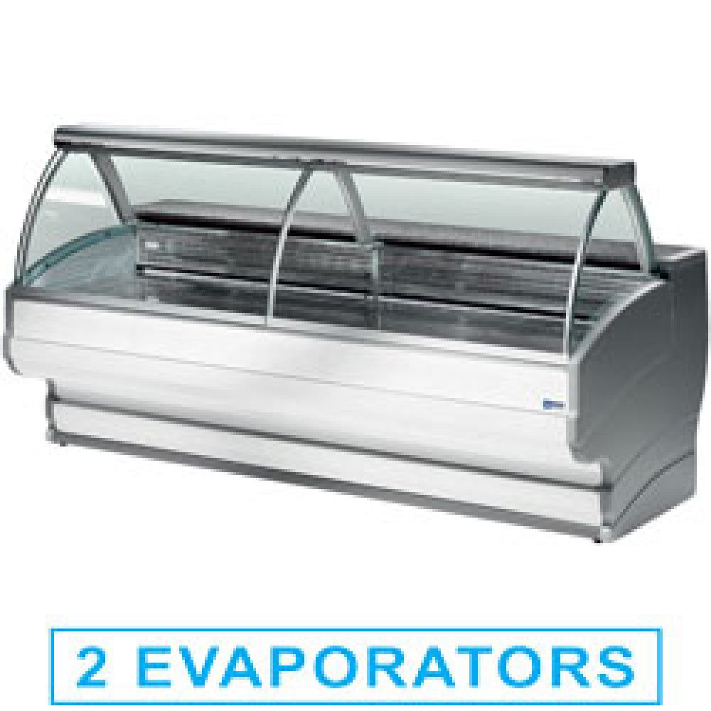 Diamond Refrigerated display counters, curved glass with storage space - TO25/A1