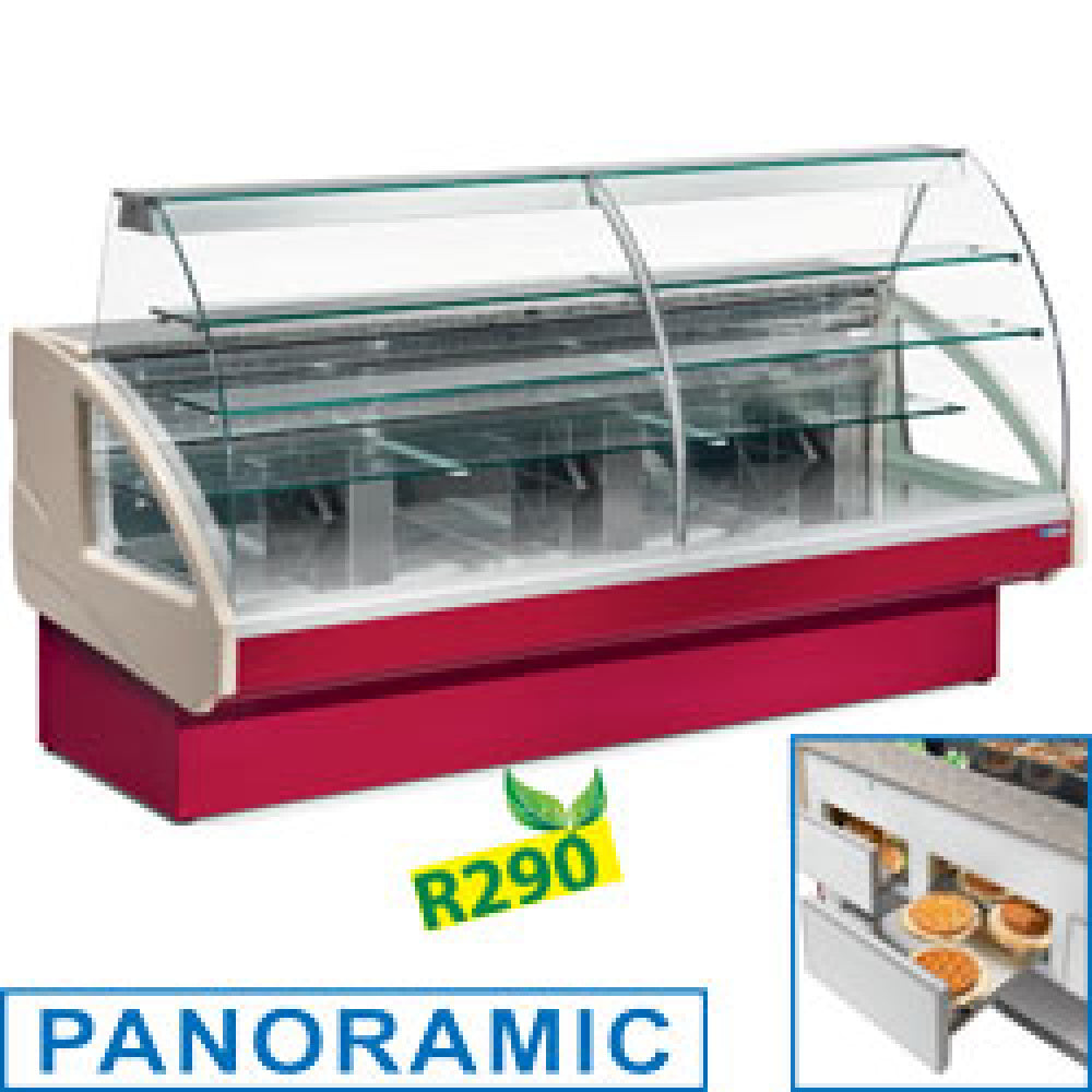 Diamond Refrigerated display counter, static, drawer system, without reserve - UT29/B4-R2
