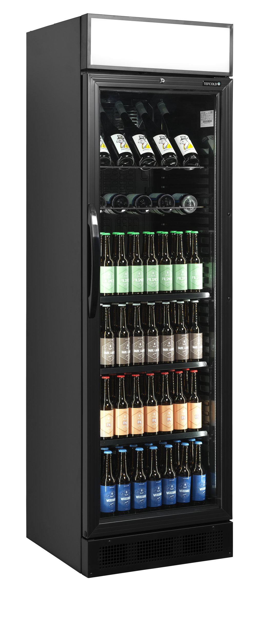 TEFCOLD Schwarzer Flaschenkühler - CEV425CP SCHWARZ