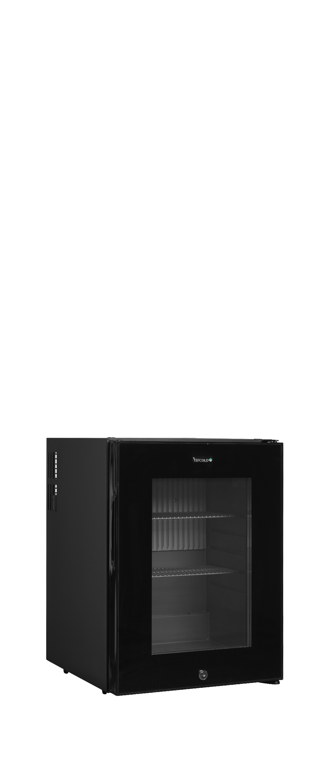 TEFCOLD Mini-bar - Black - Hotel - Office - LED Lighting - Quiet Operation - Reversible Door - TM44G