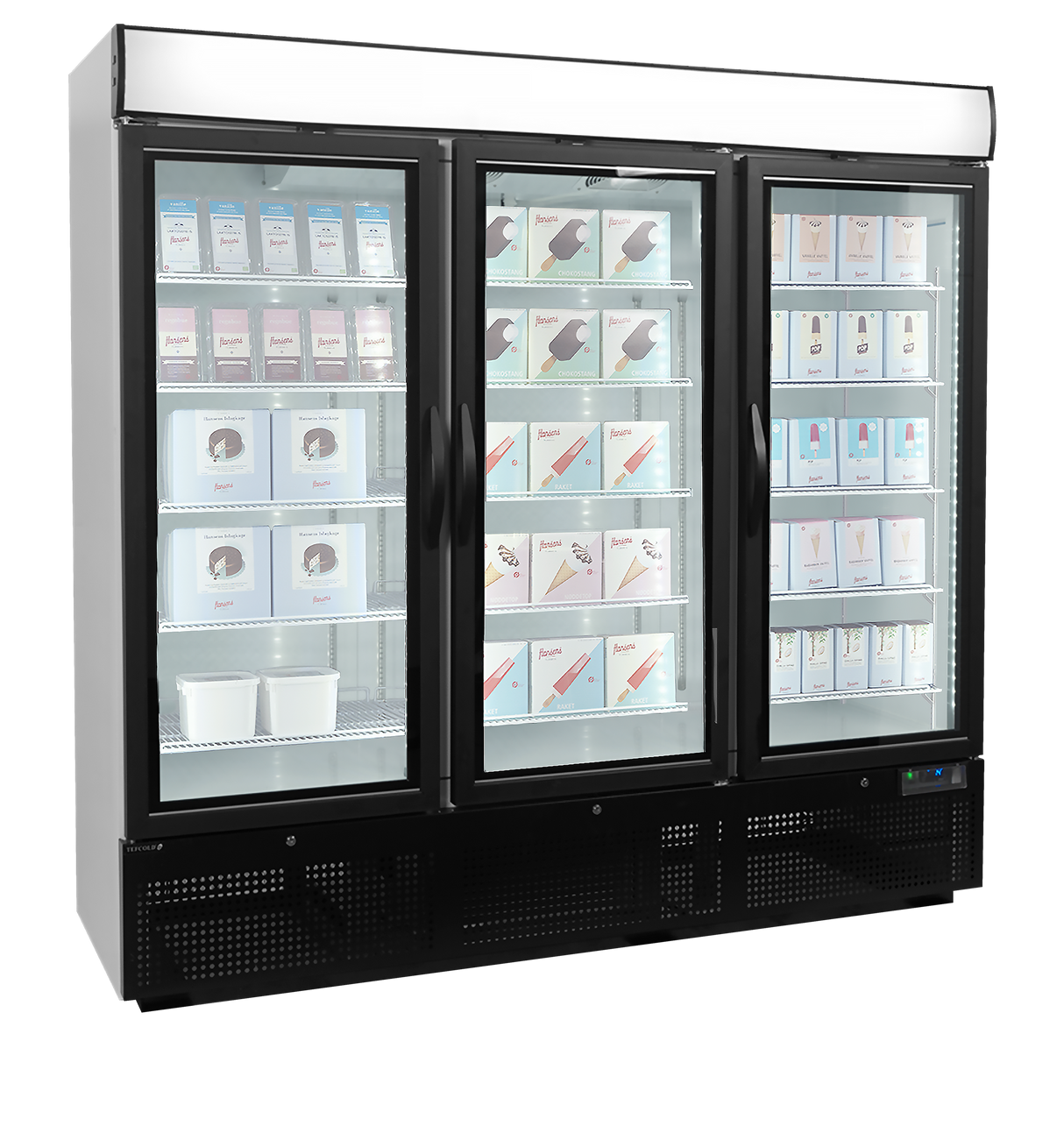 TEFCOLD Gefrierschrank mit Vitrinenaufsatz - NF7500G