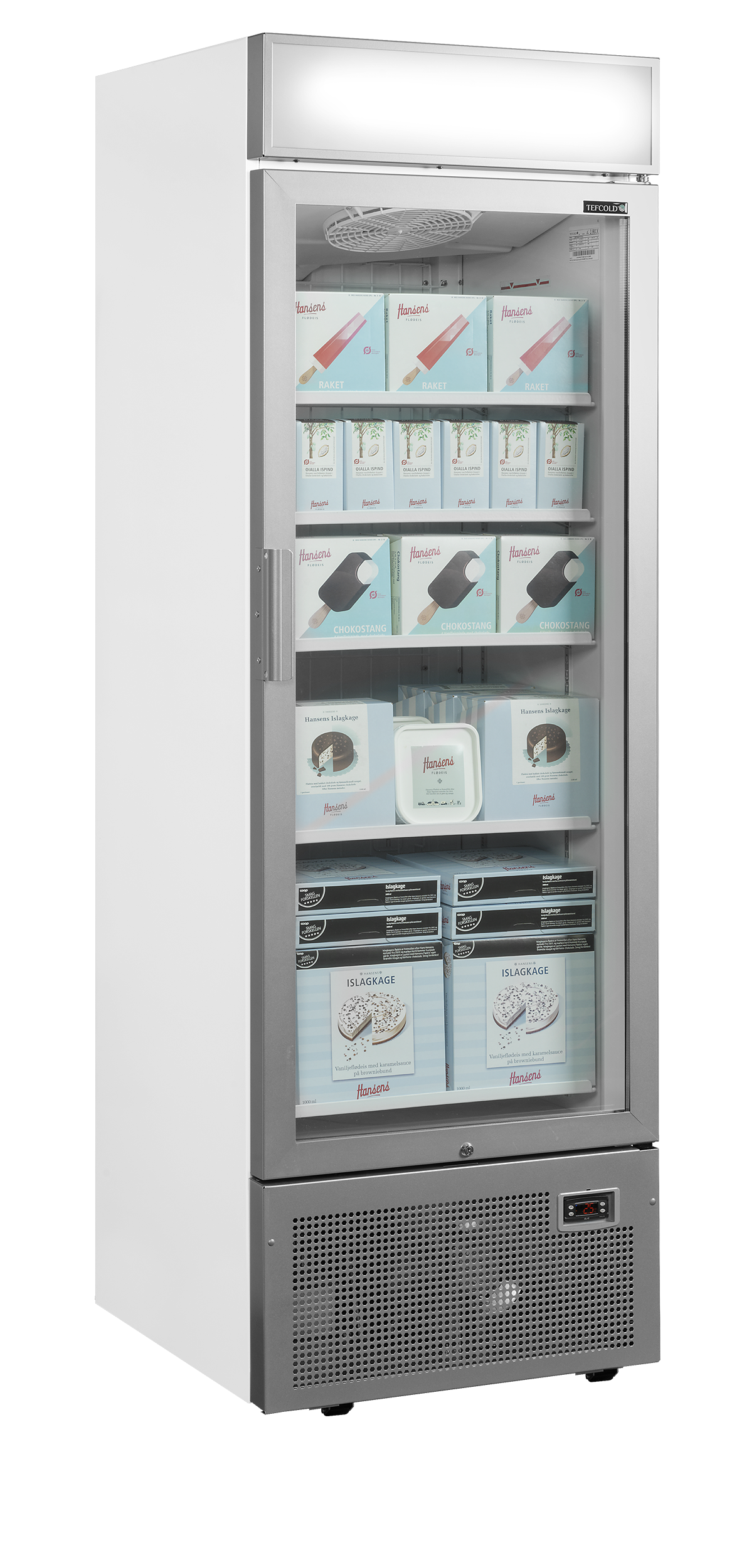 TEFCOLD Display freezer - UFSC1450GCP NF Silver