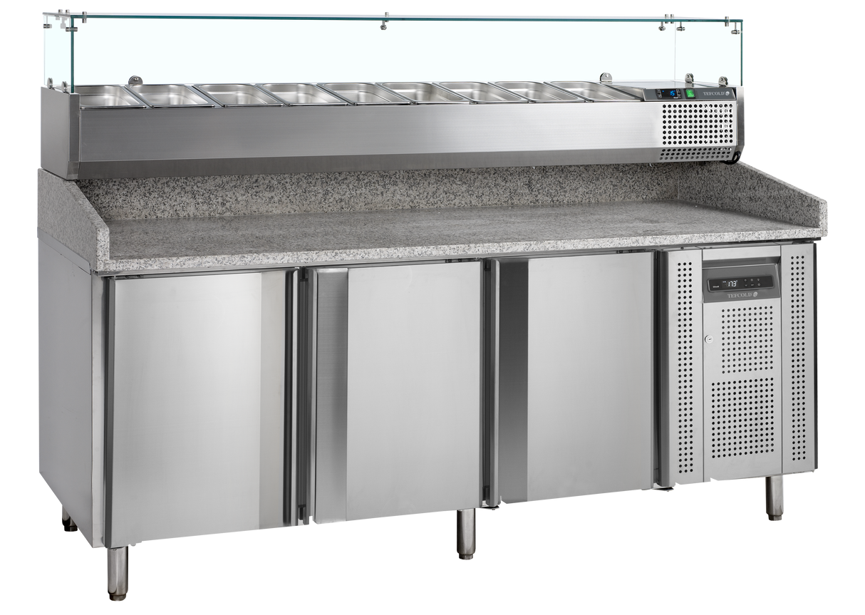 TEFCOLD Pizza table incl. unit for toppings - PT1300 + VK38-200