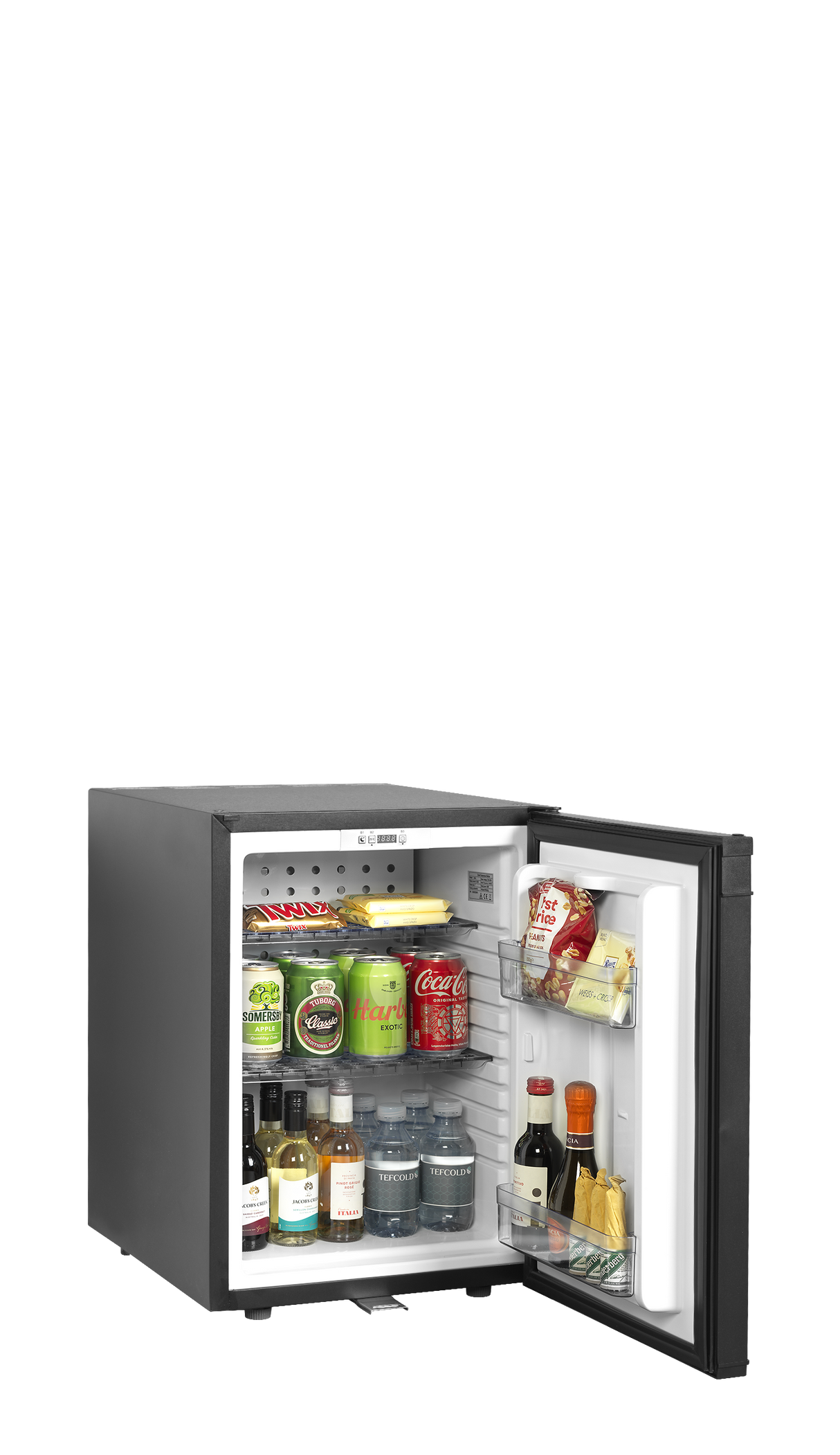 TEFCOLD Minibar – Hotelzimmer – 21 kg – Breite 402 mm x Tiefe 500 mm x Höhe 565 mm – TM45C