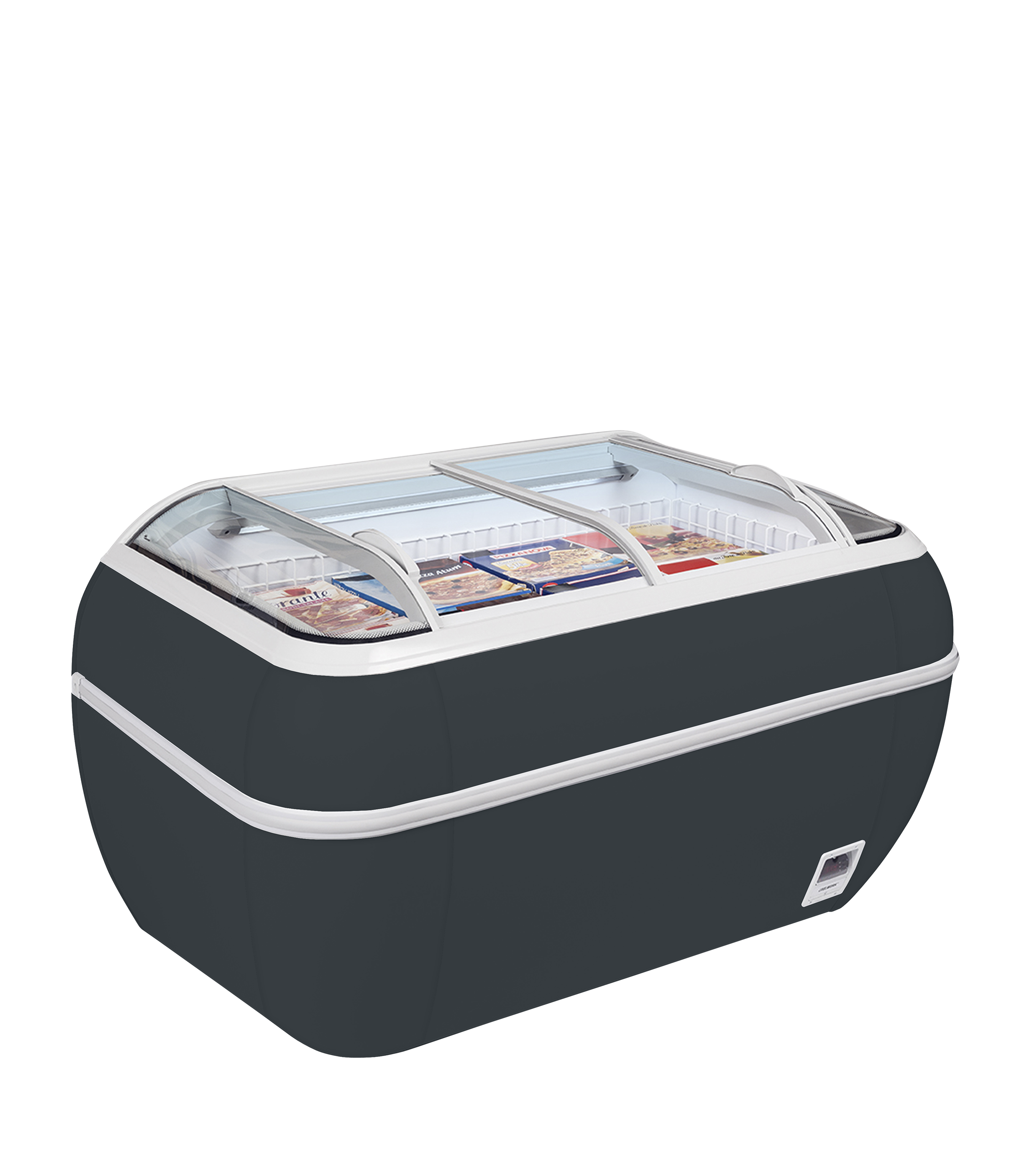 Antraciet supermarktvriezer - TEFCOLD