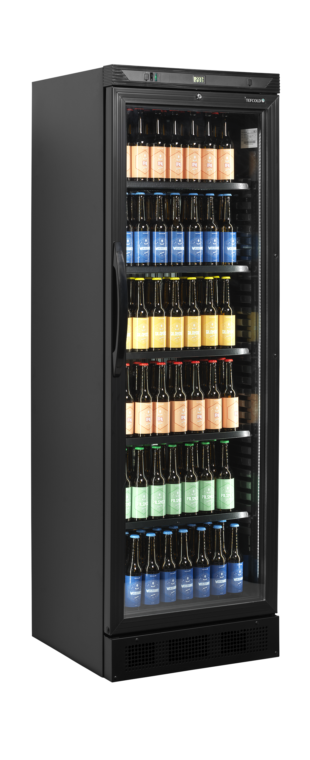 TEFCOLD Schwarzer Flaschenkühler - CEV425 BLACK