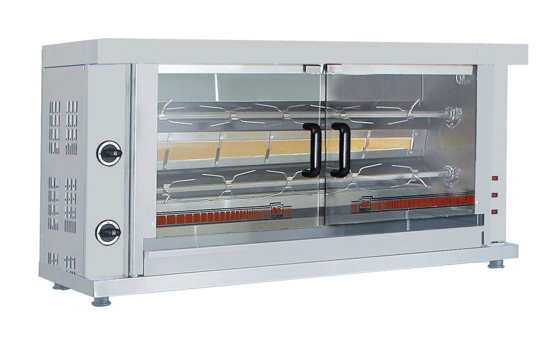 Combisteel 2 Spit Gas Chicken Rotisserie 10 Chicken Capacity - 7472.0020 Rotisseries and Hog Roasts Combisteel