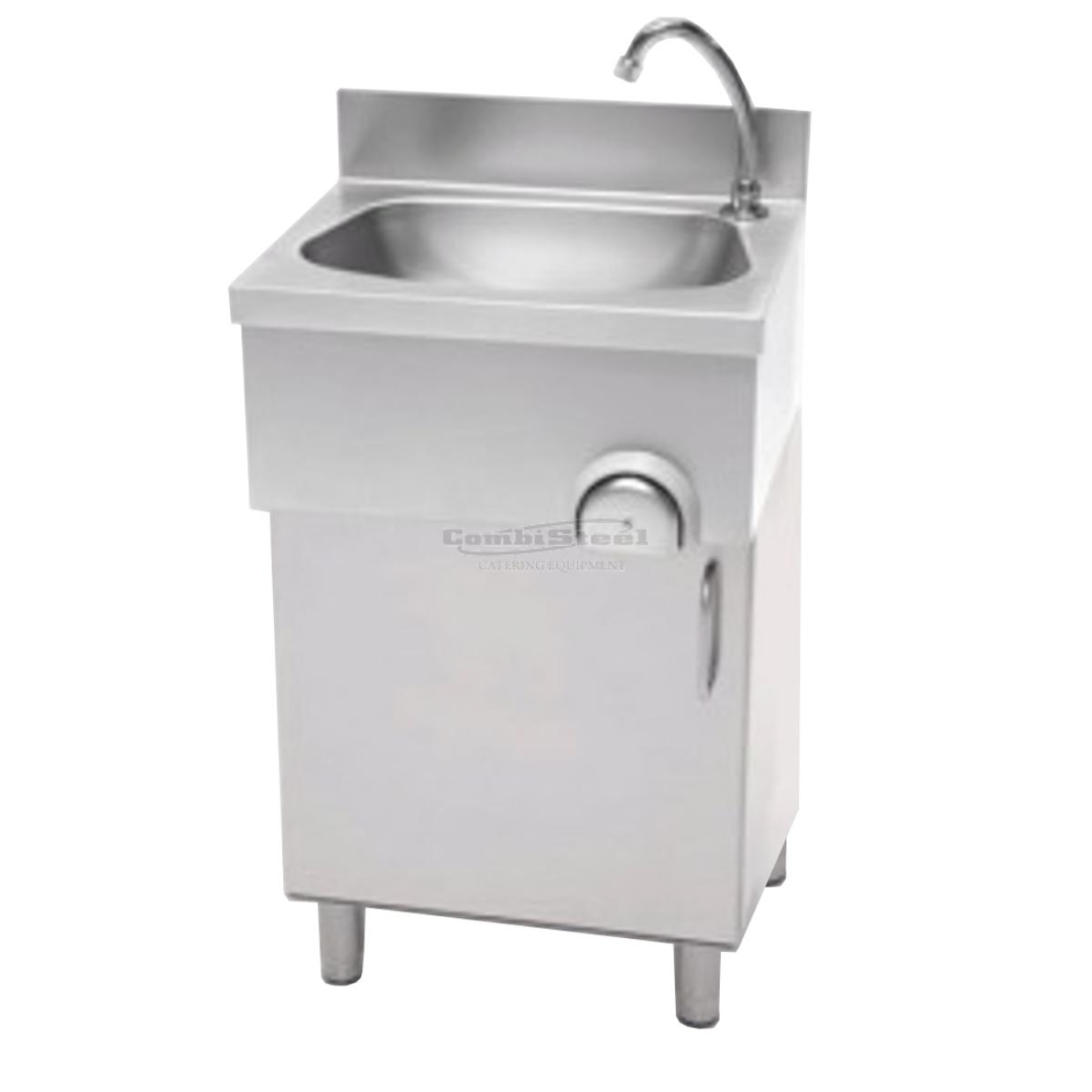 Combisteel Knee Operated Sink With Pedestal Cupboard - 7013.0780 Hand Wash Sinks Combisteel