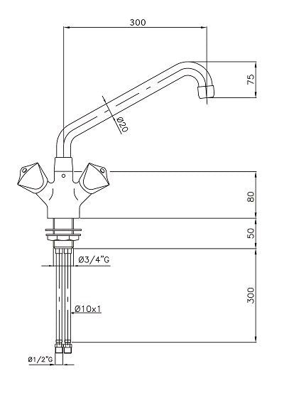 Combisteel Mixer Faucet Tap - 7212.0010 Mixer Taps Combisteel