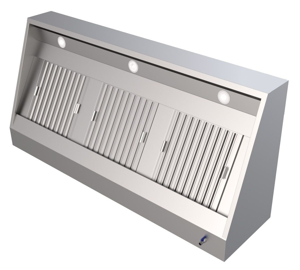 Combisteel Stainless Steel Wall-Mounted Extraction Hood 3000mm Wide - 7333.0625 Kitchen Canopies & Cooker Hoods Combisteel