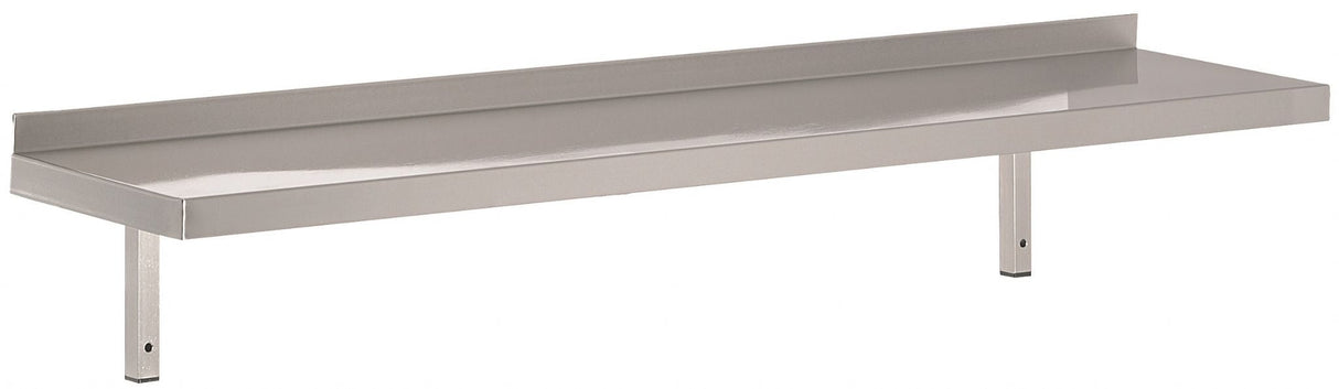 Combisteel Stainless Steel Wall Shelf & Brackets 300mm Deep 1600mm Wide - 7455.0645 Stainless Steel Wall Shelves Combisteel
