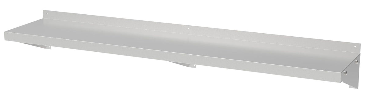 Combisteel Stainless Steel Wall Shelf & Brackets 400mm Deep 600mm Wide - 7490.0185 Stainless Steel Wall Shelves Combisteel