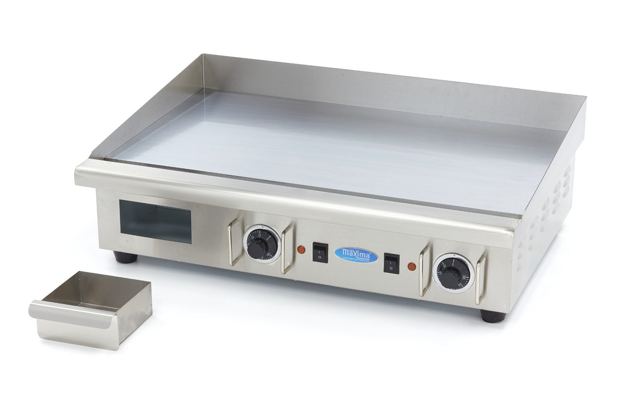 Grillplaat - Glad Chroom - 73 cm - incl. Opvangbak - 400V - MAXIMA