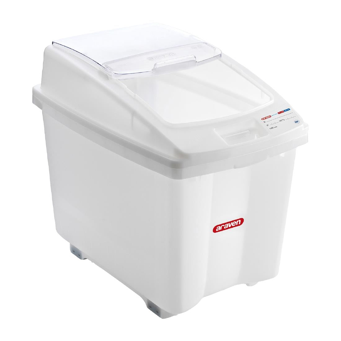 Araven Transparent Mobile Ingredient Bin 80Ltr - CR976 Araven