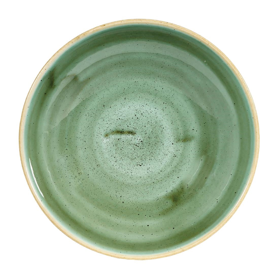 Churchill Stonecast Round Coupe Bowls Samphire Green 182mm (Pack of 12) - CT783 Churchill