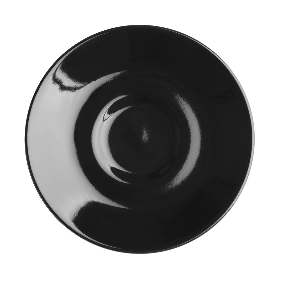 Olympia Cafe Espresso Saucer Black (Pack of 12) - CU955 Olympia