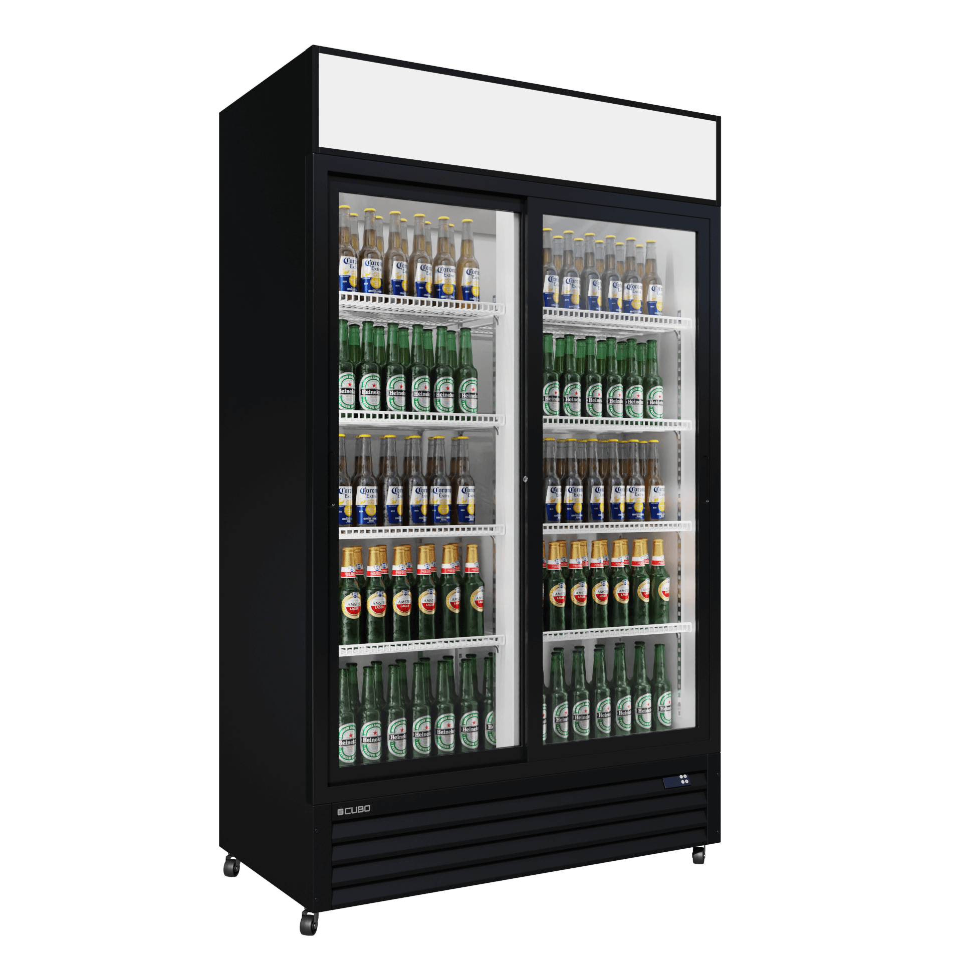 Cubo Drankenkoelkast 525L - 2 Schuifdeuren van glas met luifel voor verkoop - Afsluitbaar - CS-690B-EE