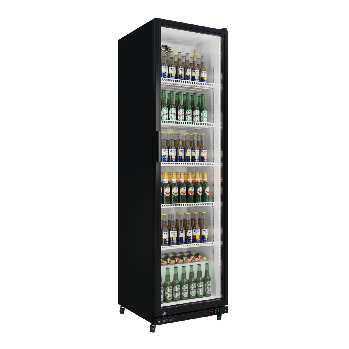 Cubo Drankenkoelkast 373L - Glazen deur met LED-verlichting - Afsluitbaar met slot - Energiezuinig - CS-390W