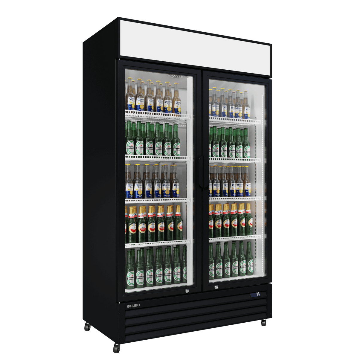 Cubo Drankenkoelkast 525L - 2 scharnierende glazen deuren met luifel voor verkoop - Afsluitbaar - Energiezuinig - CS-690A-EE