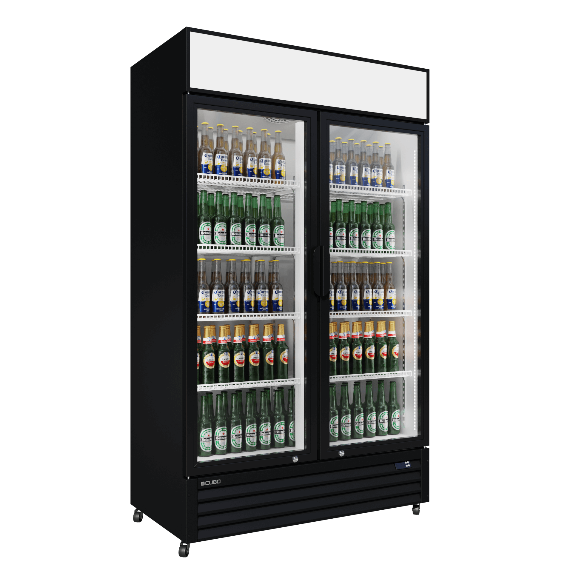 Cubo Drankenkoelkast 525L - 2 scharnierende glazen deuren met luifel voor verkoop - Afsluitbaar - Energiezuinig - CS-690A-EE