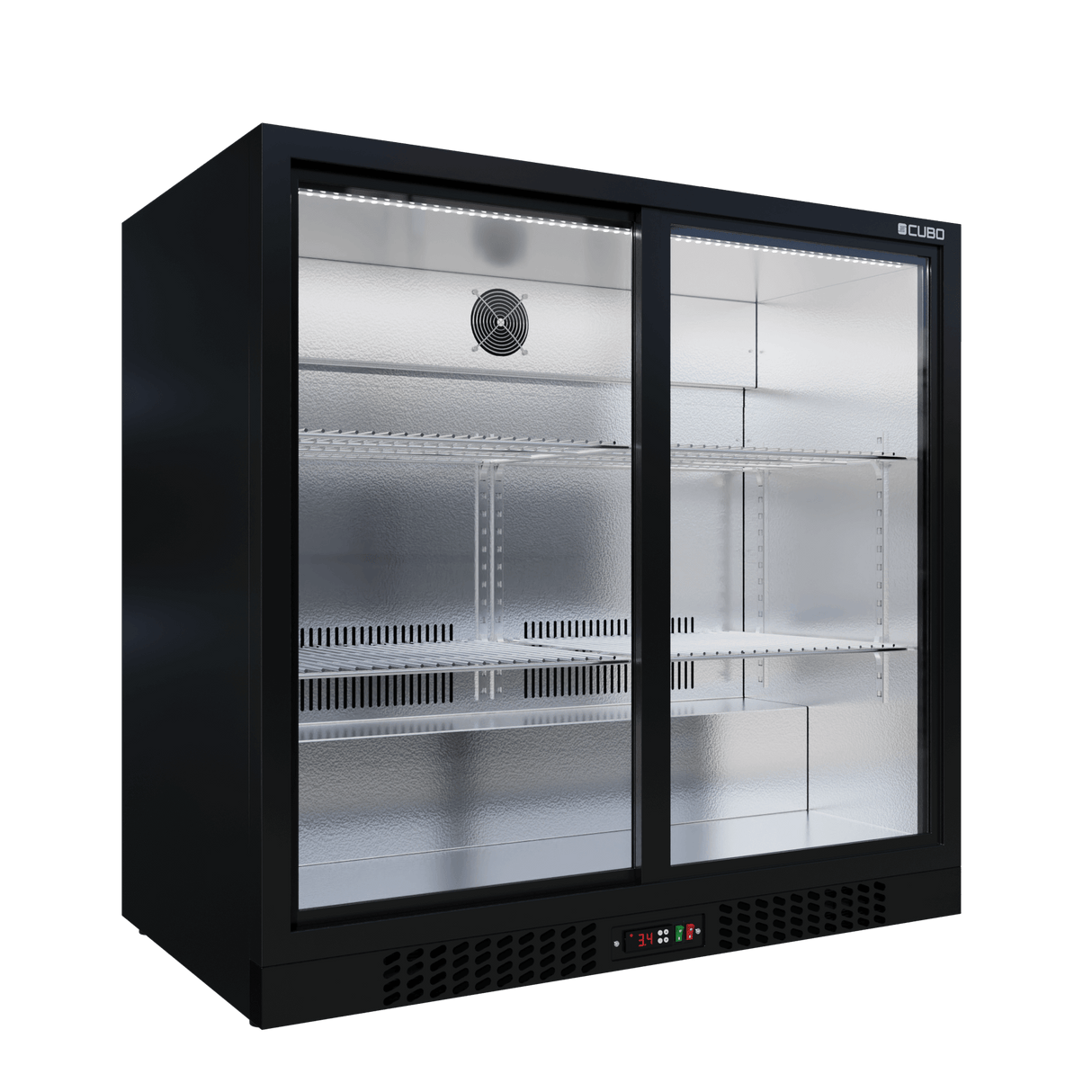Cubo Barkühlschrank 207L - 2 Glasschiebetüren - Abschließbar - CS-210S-EE
