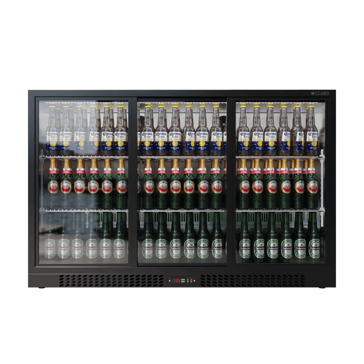 Cubo Barkühlschrank 324L - 3 Glasschiebetüren - Abschließbar - CS-320S-EE