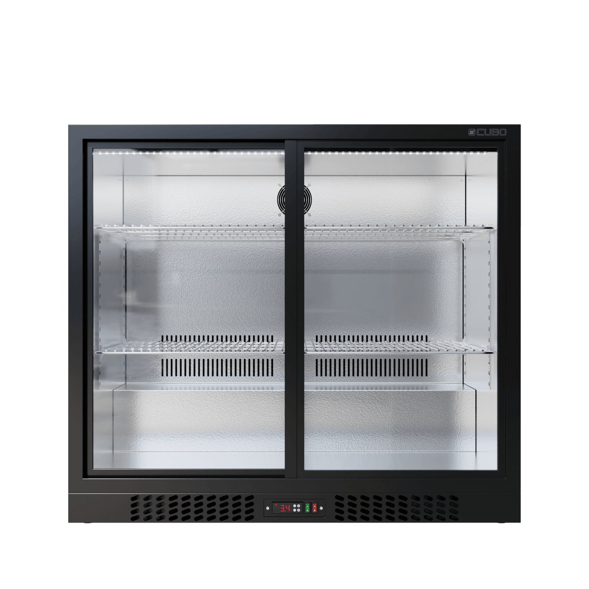 Barkühlschrank 188L - 2 Glasschiebetüren mit niedrigem Profil - Abschließbar - CS-210SC-EE