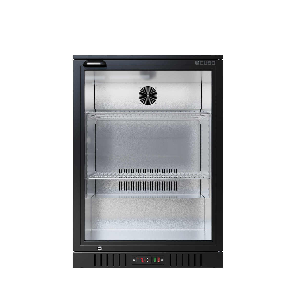 CUBO Barkoelkast 121L - 1 glazen deur met laag profiel - Afsluitbaar - Energiezuinig - CS-130HC-EE