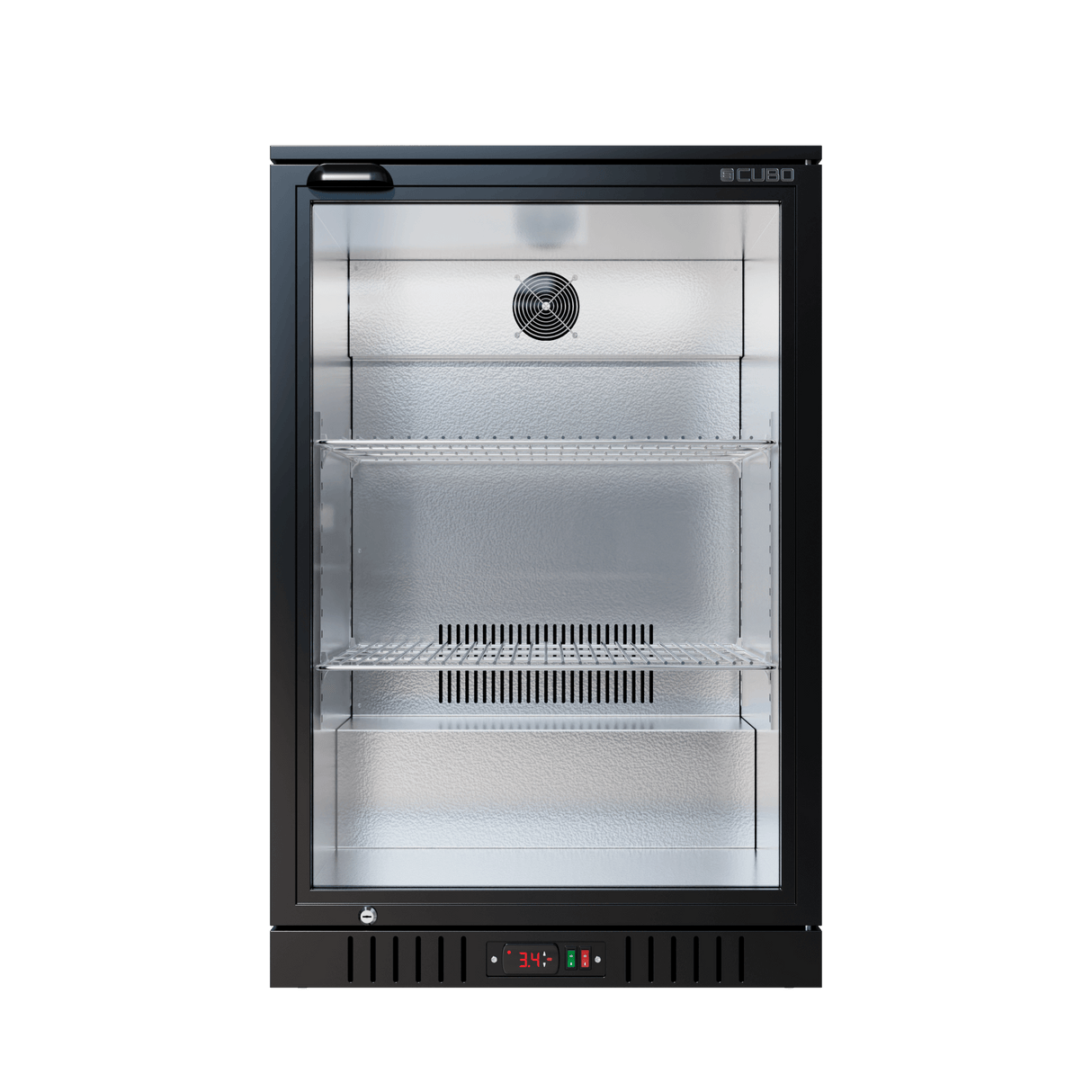Cubo Barkoelkast 133L - 1 Glazen deur - Afsluitbaar met slot - 72 flessen - Energiezuinig - CS-130H-EE