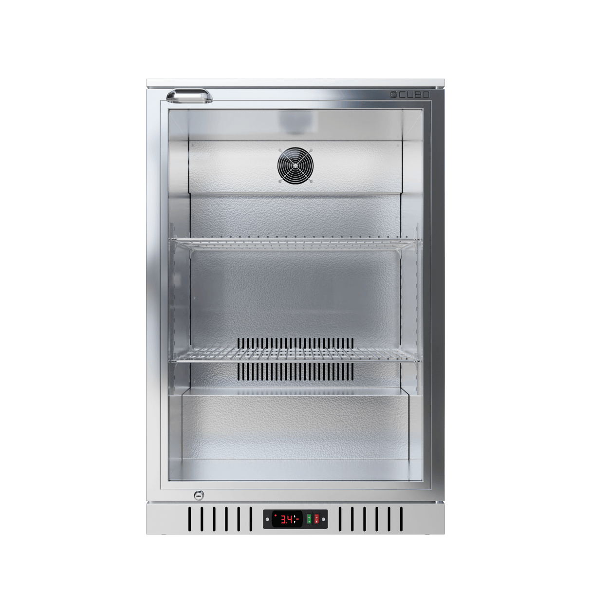 CUBO Bar Fridge 133L - 1 Glass Door Stainless Steel - Lockable - 72 Bottles - Energy Efficient - CS-130H-S-EE