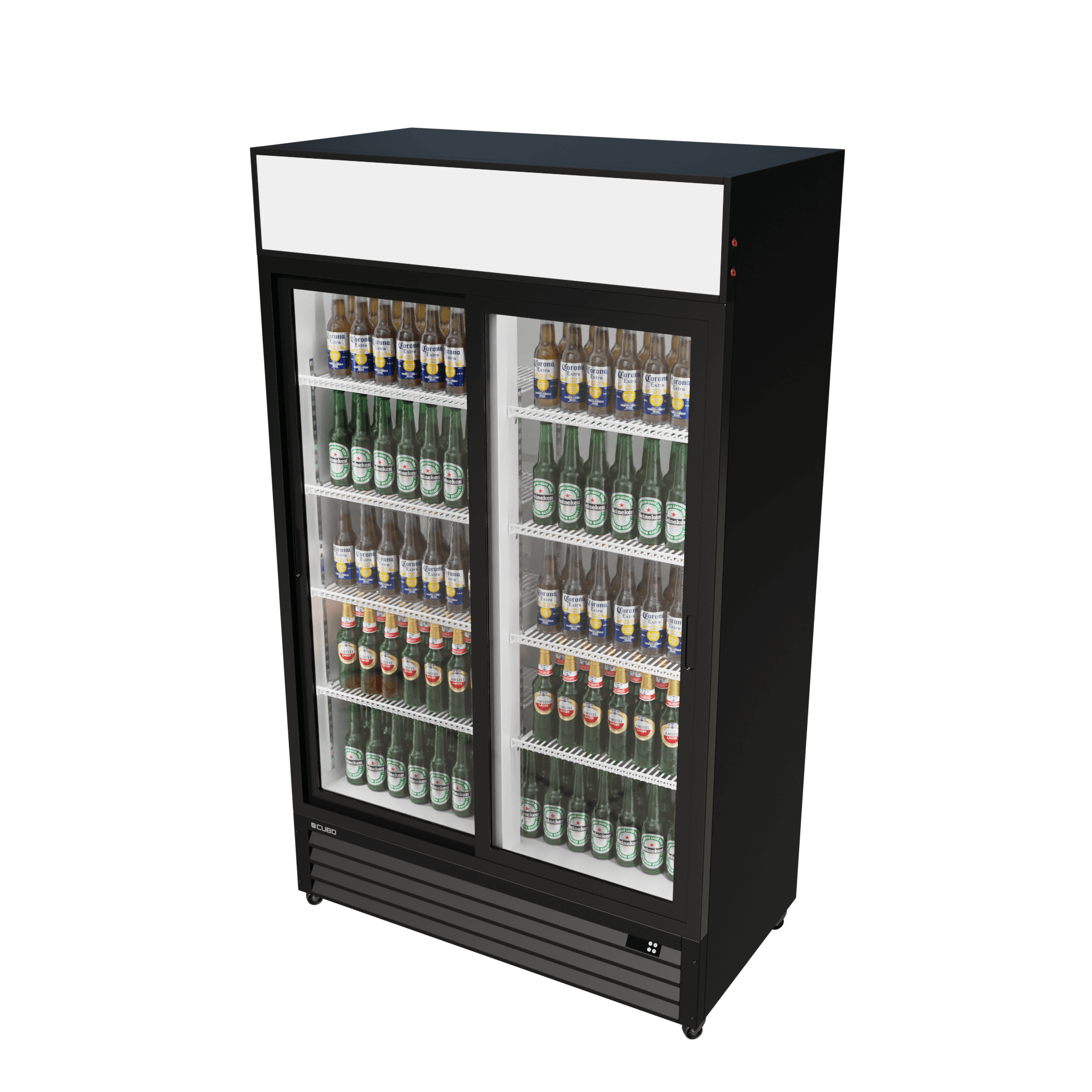 Cubo Drankenkoelkast 525L - 2 Schuifdeuren van glas met luifel voor verkoop - Afsluitbaar - CS-690B-EE