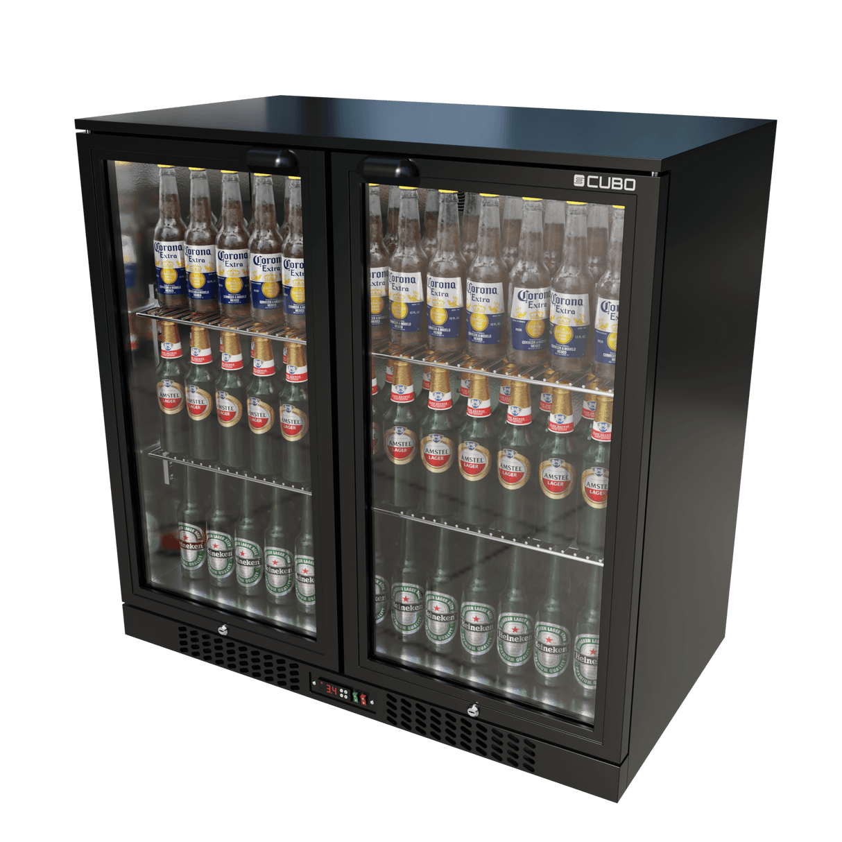 Cubo Barkoelkast 207L - 2 Scharnierende glazen deuren - Afsluitbaar met slot - CS-210H-EE