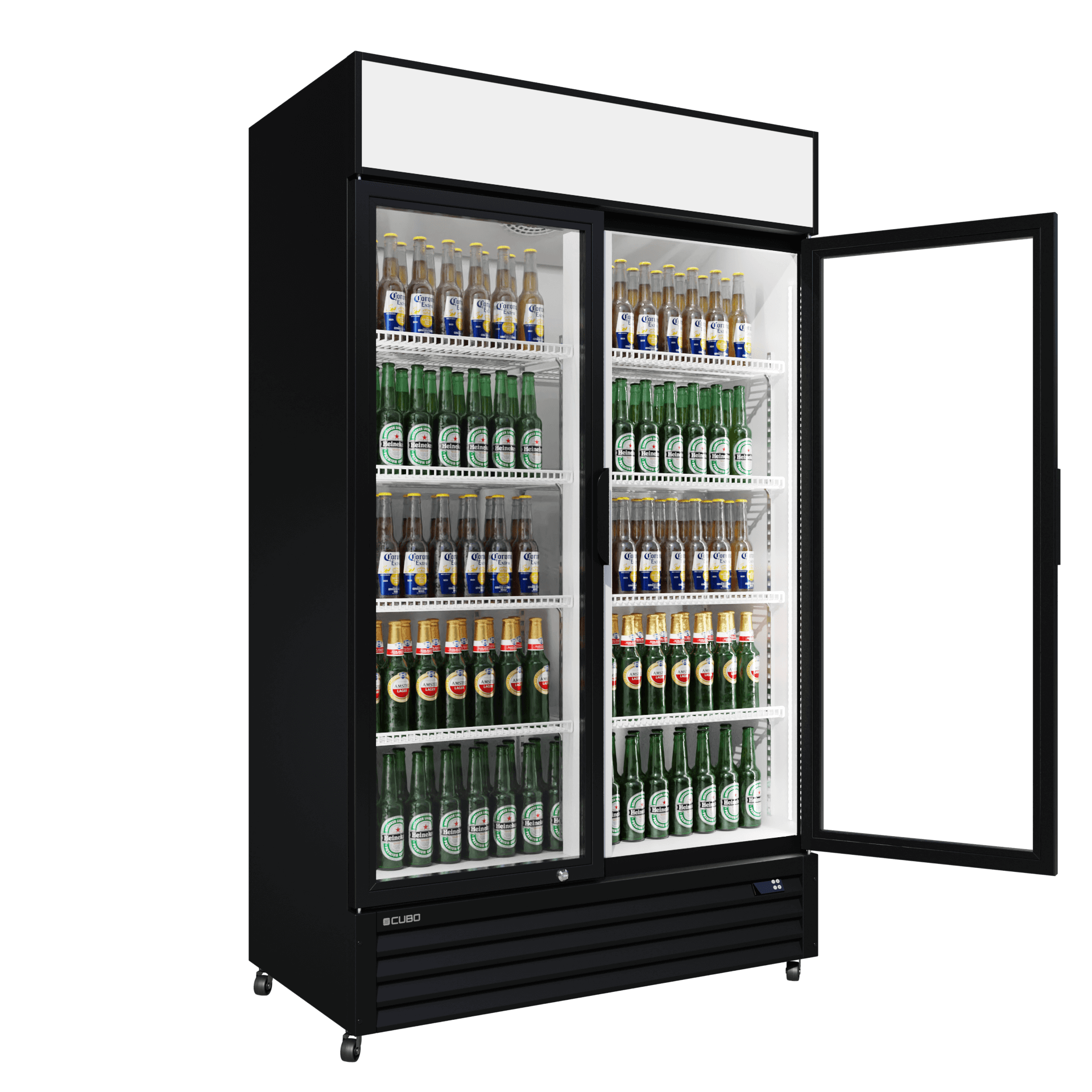 Cubo Drankenkoelkast 525L - 2 scharnierende glazen deuren met luifel voor verkoop - Afsluitbaar - Energiezuinig - CS-690A-EE