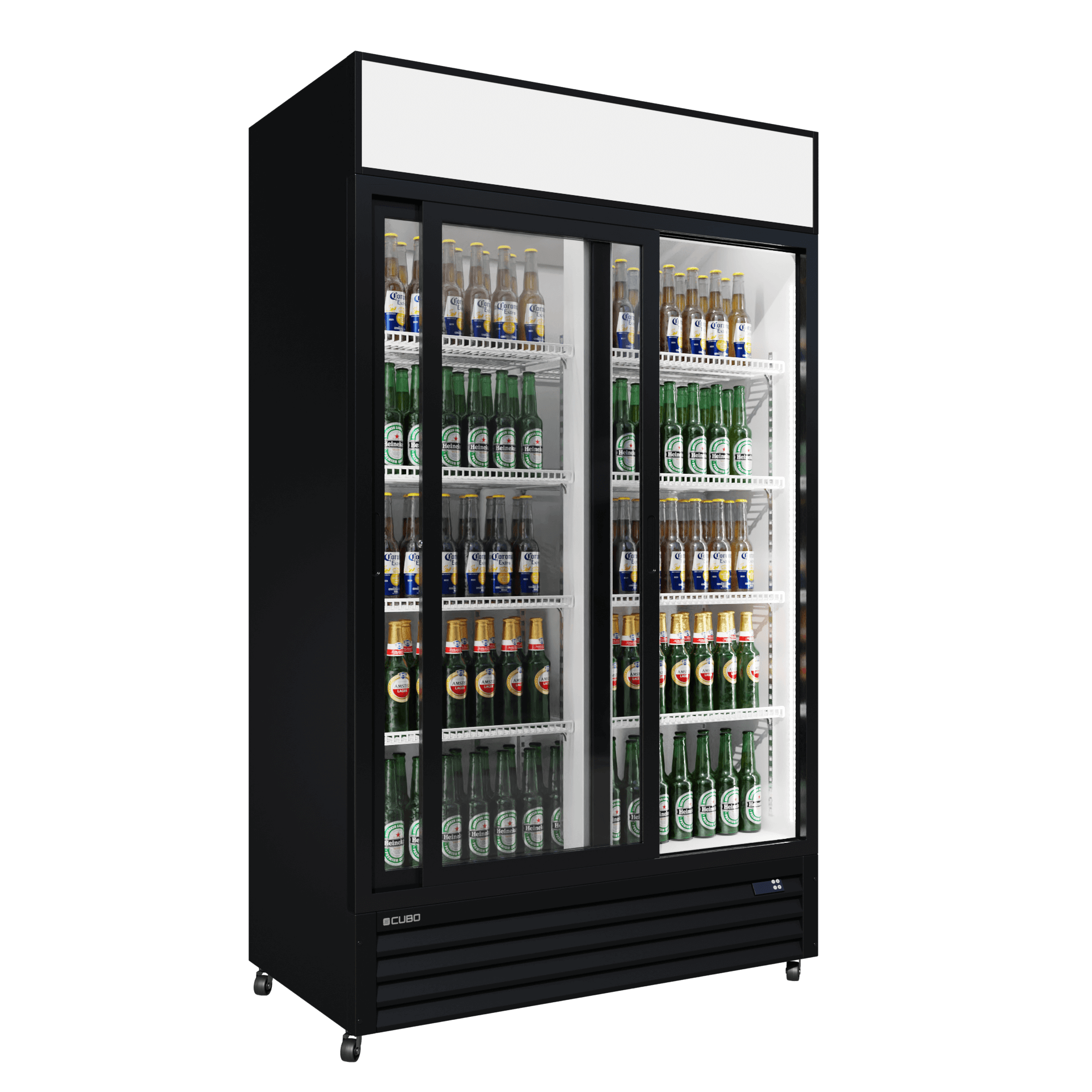 Cubo Drankenkoelkast 525L - 2 Schuifdeuren van glas met luifel voor verkoop - Afsluitbaar - CS-690B-EE