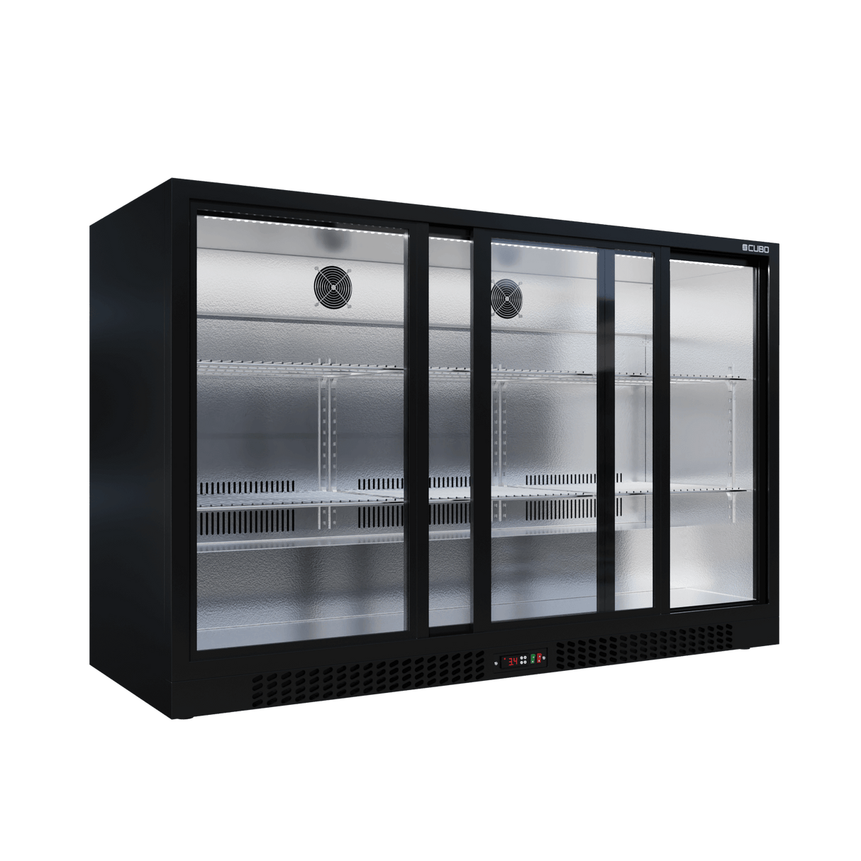 Cubo Barkühlschrank 324L - 3 Glasschiebetüren - Abschließbar - CS-320S-EE