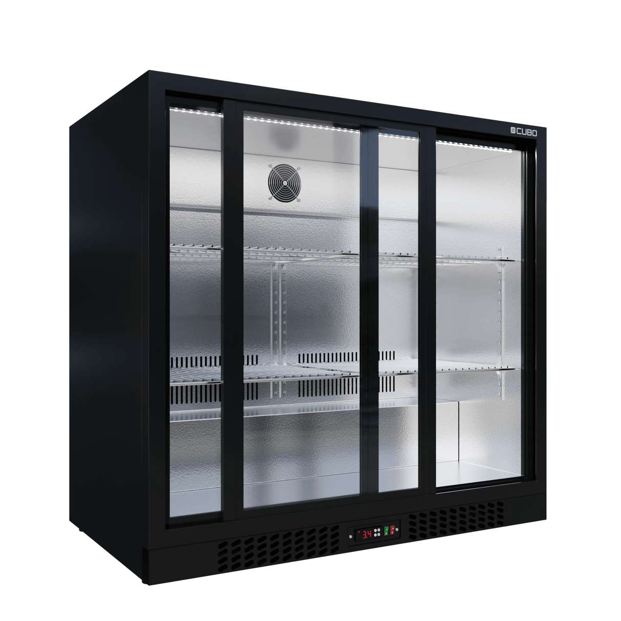 Cubo Barkühlschrank 207L - 2 Glasschiebetüren - Abschließbar - CS-210S-EE