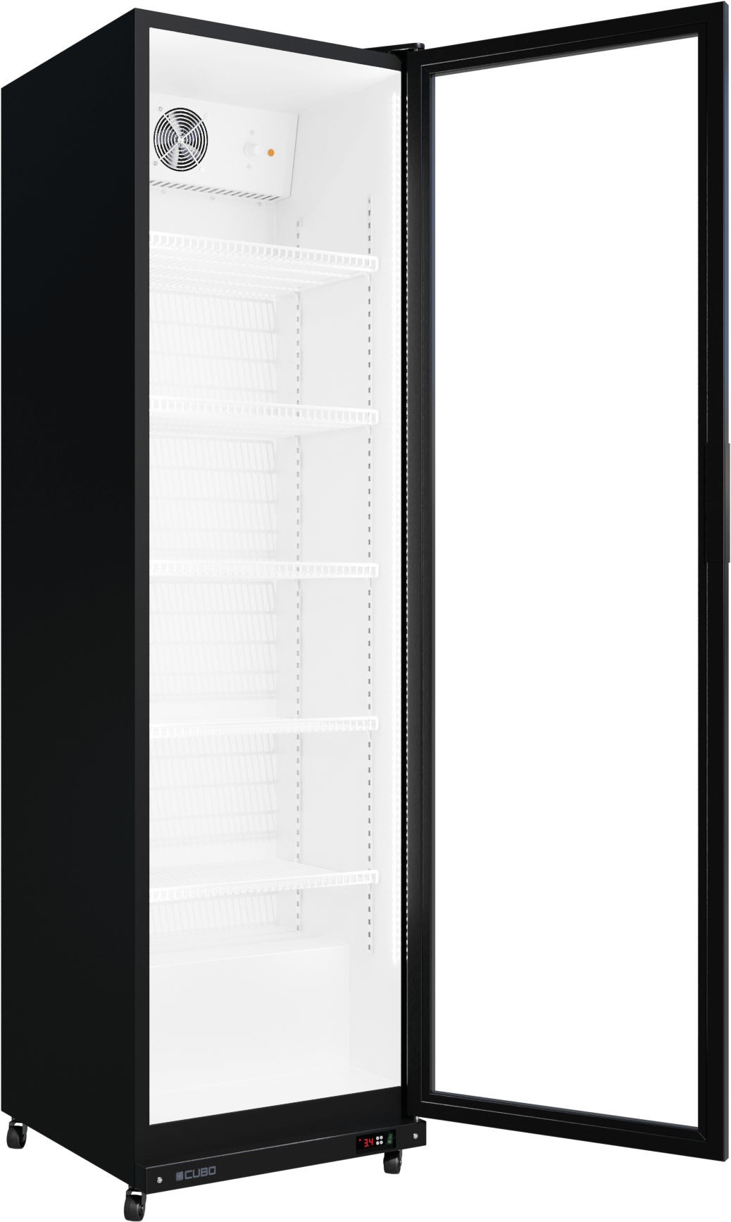 Cubo Drankenkoelkast 373L - Glazen deur met LED-verlichting - Afsluitbaar met slot - Energiezuinig - CS-390W