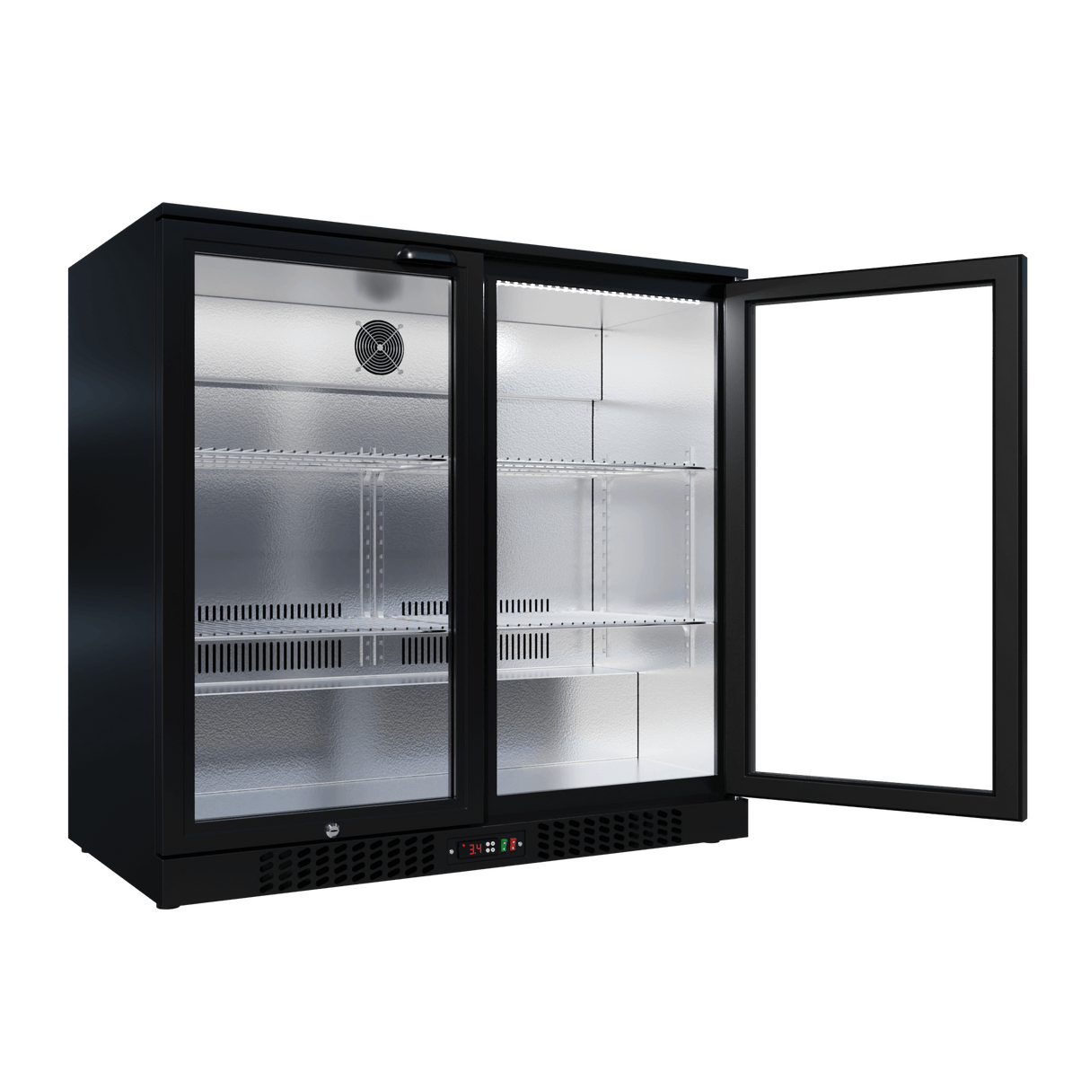 Cubo Barkoelkast 207L - 2 Scharnierende glazen deuren - Afsluitbaar met slot - CS-210H-EE