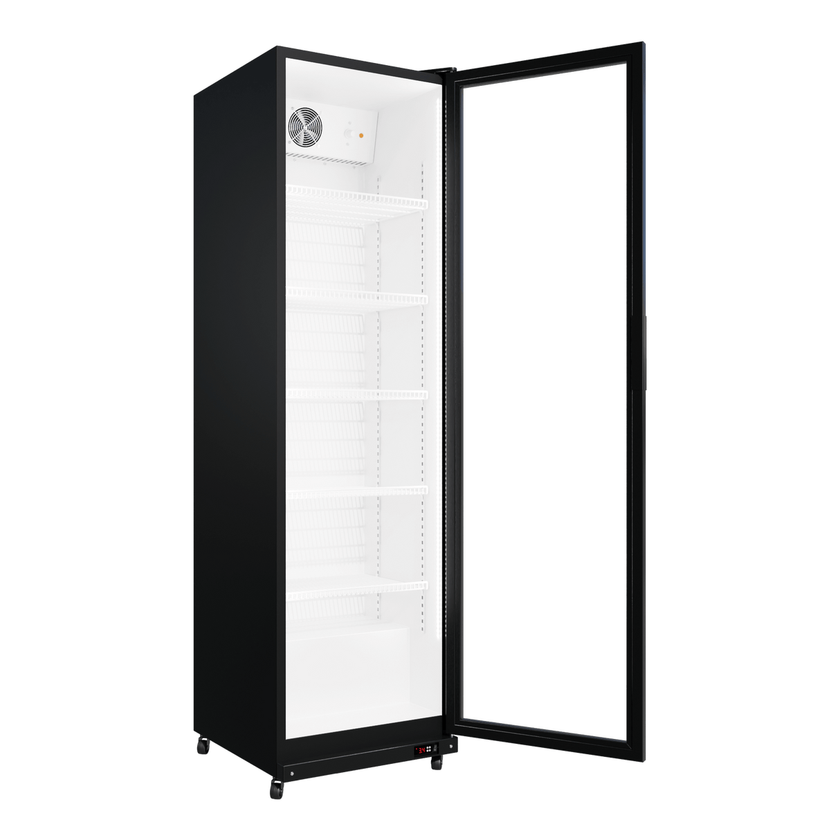 CUBO Display Fridge 373L - 1 Glass Door with LED lights- Lockable - Energy Efficient - CS-390W